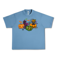 Pebble Blue Black cat and pumpkin Urban Heavy Tee - NancyCooperArtShop