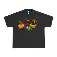 Pigment Black Black cat and pumpkin Urban Heavy Tee - NancyCooperArtShop