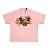 Salmon Black cat and pumpkin Urban Heavy Tee - NancyCooperArtShop