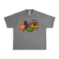 Tornado Black cat and pumpkin Urban Heavy Tee - NancyCooperArtShop
