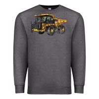 Charcoal Heather Mining Truck Premium Sweatshirt - LillyAllenDesigns