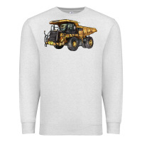 Oatmeal Heather Mining Truck Premium Sweatshirt - LillyAllenDesigns