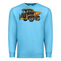 Ocean Blue Mining Truck Premium Sweatshirt - LillyAllenDesigns
