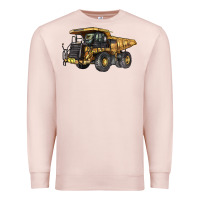 Pale Pink Mining Truck Premium Sweatshirt - LillyAllenDesigns
