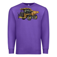 Purple Mining Truck Premium Sweatshirt - LillyAllenDesigns