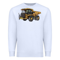 White Mining Truck Premium Sweatshirt - LillyAllenDesigns