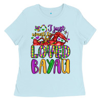 Baby Blue i just want to be loved bayau Ladies Tee - LillyAllenDesigns
