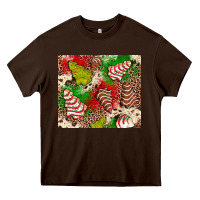 Chocolate Brown little debbie tree cakes leopard Heavy Core Tee - JahusDesignShop