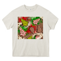 Cream little debbie tree cakes leopard Heavy Core Tee - JahusDesignShop
