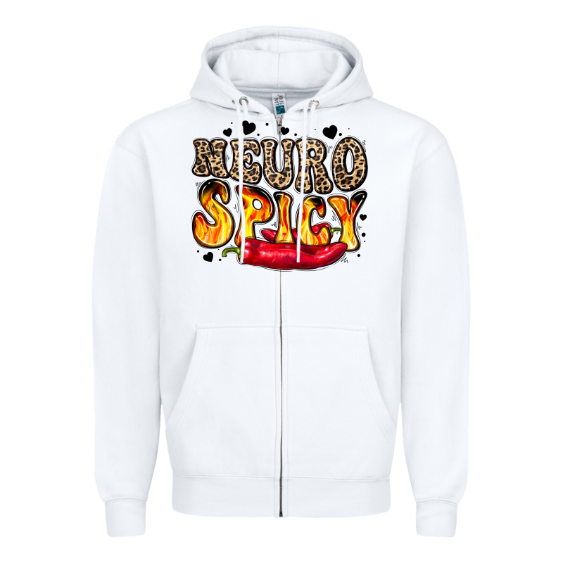Neuro Spicy Neurodivergence Zipper Hoodie by LillyAllenDesigns | Teevron