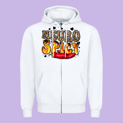 Neuro Spicy Neurodivergence Zipper Hoodie Designed By Lillyallendesigns