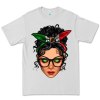 Dove Grey mexican latina girl messy bun Premium Tee - LillyAllenDesigns