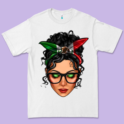 Mexican Latina Girl Messy Bun Premium Tee Designed By Lillyallendesigns