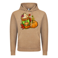 Vintage Coffee Fall pumpkin coffee Vintage Hoodie - NancyCooperArtShop