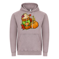 Vintage Zinc Fall pumpkin coffee Vintage Hoodie - NancyCooperArtShop