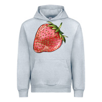 Heather Grey strawberry Urban Hoodie - BarkalooDesign