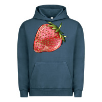 Pigment Midnight Navy strawberry Urban Hoodie - BarkalooDesign