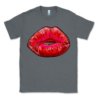 Charcoal Heather kiss Classic Tee - RanaPortraitStore