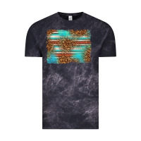 Cloud Black Serape and Leopard Background Vintage Tee - texasbilliewilder