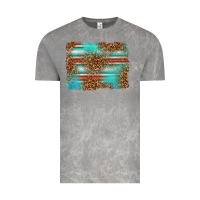 Cloud Rock Serape and Leopard Background Vintage Tee - texasbilliewilder