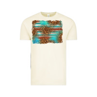 Vintage Arctic Serape and Leopard Background Vintage Tee - texasbilliewilder