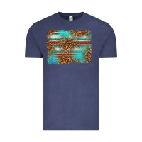 Vintage Denim Serape and Leopard Background Vintage Tee - texasbilliewilder