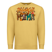 Antique Gold thankful mama cow Premium Sweatshirt - RacoonDesign