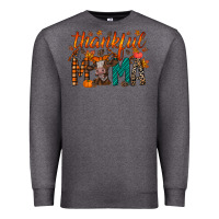Charcoal Heather thankful mama cow Premium Sweatshirt - RacoonDesign