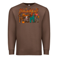 Chestnut thankful mama cow Premium Sweatshirt - RacoonDesign