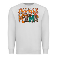 Dove Grey thankful mama cow Premium Sweatshirt - RacoonDesign