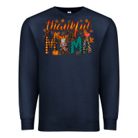 Navy thankful mama cow Premium Sweatshirt - RacoonDesign