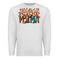 Oatmeal Heather thankful mama cow Premium Sweatshirt - RacoonDesign