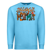 Ocean Blue thankful mama cow Premium Sweatshirt - RacoonDesign