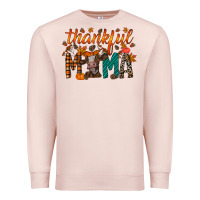 Pale Pink thankful mama cow Premium Sweatshirt - RacoonDesign