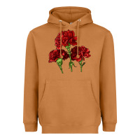 Meerkat Scarlet Red Carnation Illustrations Heavyweight Hoodie - LillyAllenDesigns