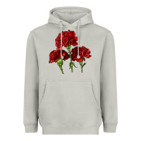 Moon Dust Scarlet Red Carnation Illustrations Heavyweight Hoodie - LillyAllenDesigns