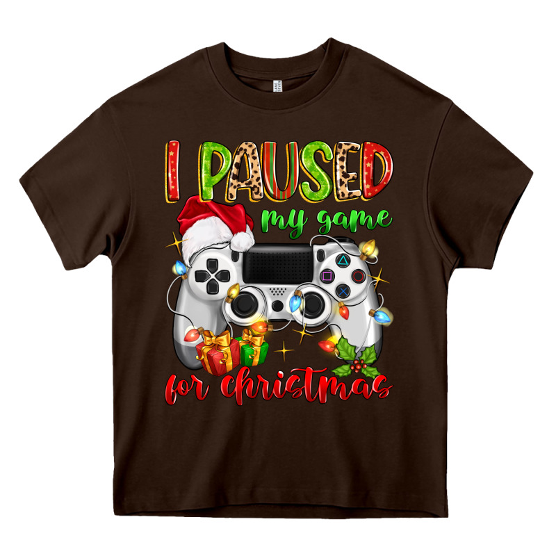 I Paused My Game For Christmas Heavy Core Tee by MaliasSmallBusiness | Teevron