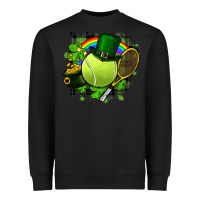 Black St. Patrick's Day Tennis Heavyweight Sweatshirt - FaDigitalArtStudio