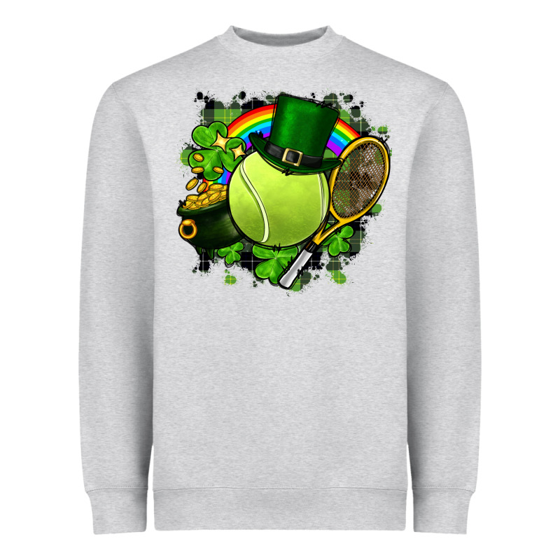 St. Patrick's Day Tennis Heavyweight Sweatshirt by FaDigitalArtStudio | Teevron