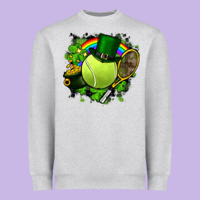 St. Patrick's Day Tennis Heavyweight Sweatshirt Designed By Fadigitalartstudio