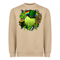 Mushroom St. Patrick's Day Tennis Heavyweight Sweatshirt - FaDigitalArtStudio