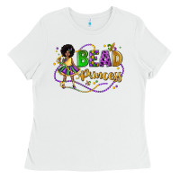 White bead princess mardi gras Ladies Tee - LillyAllenDesigns