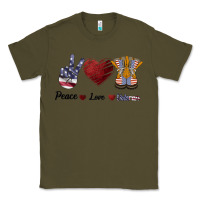 Army Green Peace Love Veteran Classic Tee - Bettercallsaul