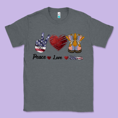 Peace Love Veteran Classic Tee Designed By Bettercallsaul