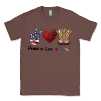Chestnut Peace Love Veteran Classic Tee - Bettercallsaul