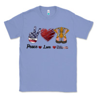 Colony Blue Peace Love Veteran Classic Tee - Bettercallsaul