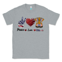 Heather Grey Peace Love Veteran Classic Tee - Bettercallsaul