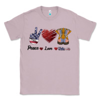 Lilac Peace Love Veteran Classic Tee - Bettercallsaul