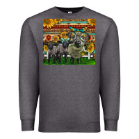 Charcoal Heather Western Cute Hampshire Sheep Family Premium Sweatshirt - LillyAllenDesigns