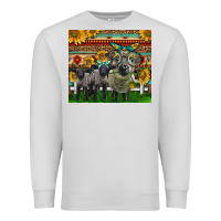 Dove Grey Western Cute Hampshire Sheep Family Premium Sweatshirt - LillyAllenDesigns